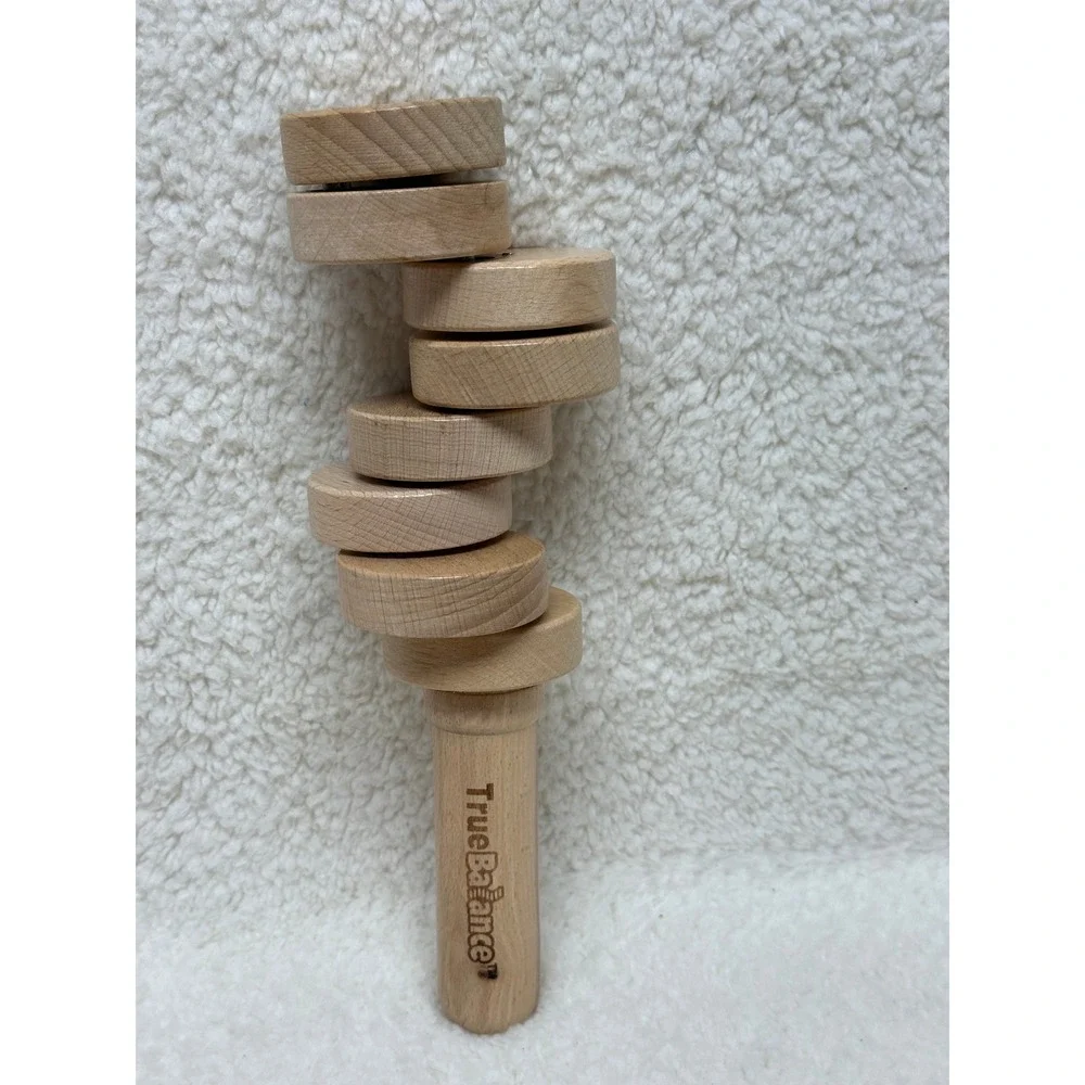 TrueBalance Coordination Game Natural Wood Magnetic Skill Toy Fidget Handheld